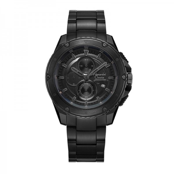 Alexandre Christie AC 6653 Full Black Steel MCBIPBA